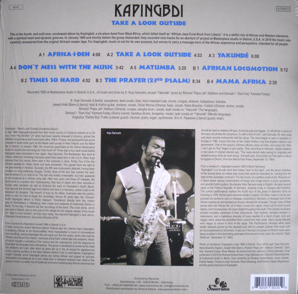 Kapingbdi : Take A Look Outside (LP, Album, RM)