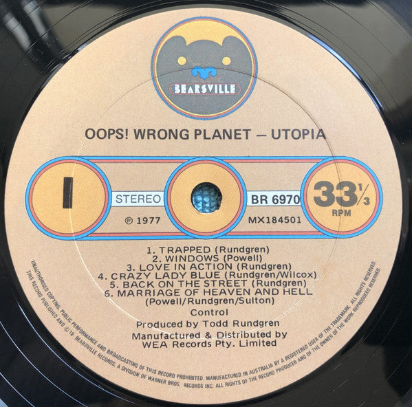 Utopia (5) : Oops! Wrong Planet (LP, Album)