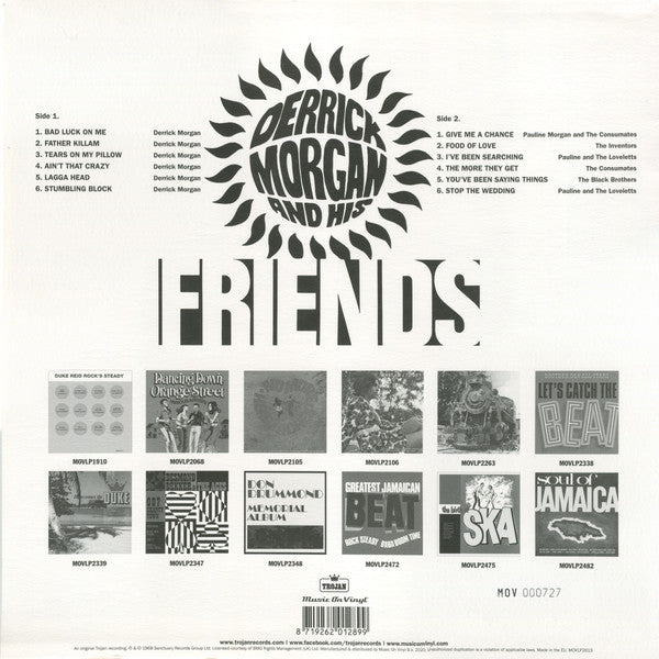 Derrick Morgan And Various : Derrick Morgan And Friends (LP, Comp, Num, RE, Ora)