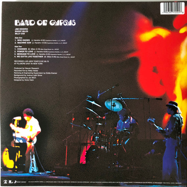 Jimi Hendrix : Band Of Gypsys (LP, Album, RE, RM, Red)