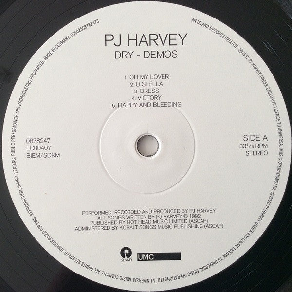 PJ Harvey : Dry - Demos (LP, Album, RE)