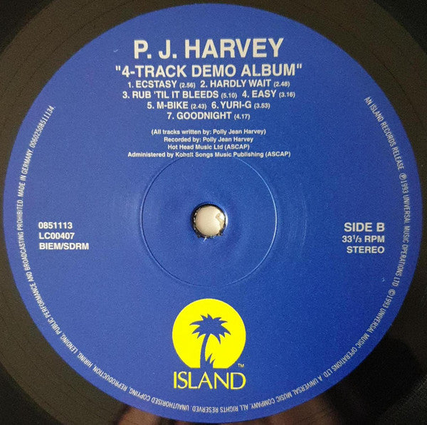 PJ Harvey : 4-Track Demos (LP, Album, RE, 180)