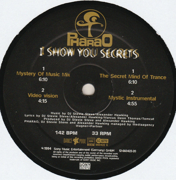 Pharao : I Show You Secrets (12")