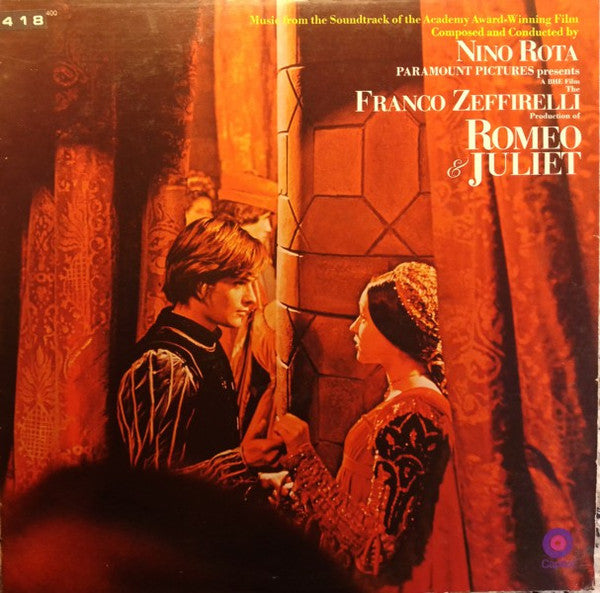 Nino Rota : Romeo & Juliet:  Music From The Soundtrack Of The Academy Award-Winning Film (LP, Album, RP)