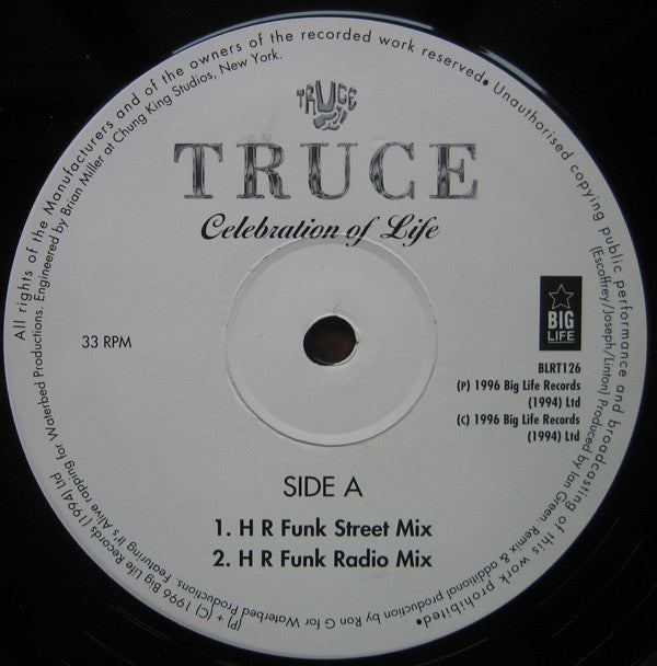 Truce : Celebration Of Life (12")