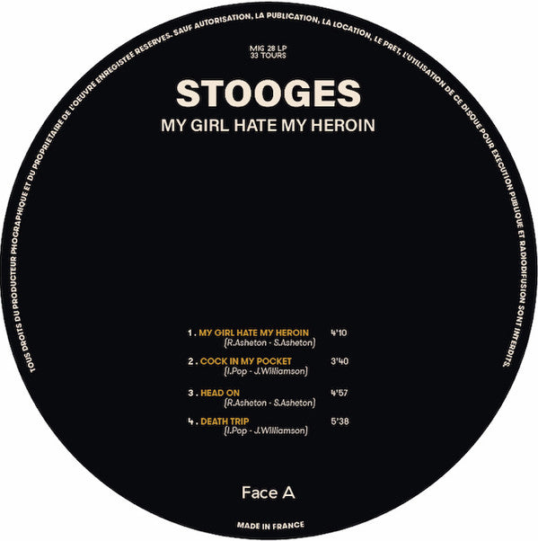 The Stooges : My Girl Hates My Heroin (LP, Comp, Ltd, RE, Spl)