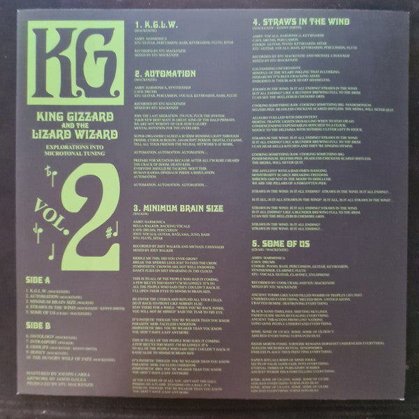 King Gizzard And The Lizard Wizard : K.G. (Explorations Into Microtonal Tuning Volume  2) (LP, Album)