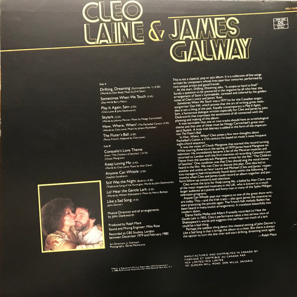 Cleo Laine & James Galway : Sometimes When We Touch (LP, Album)