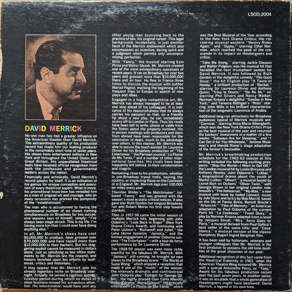 Lionel Bart : Oliver! (LP, Album, Gat)