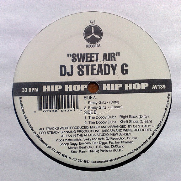 DJ Steady G : Sweet Air (12")