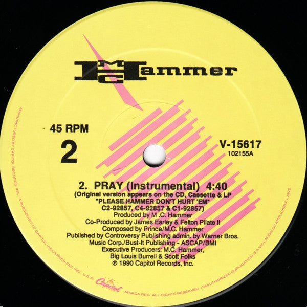 MC Hammer : Pray (12", Single)