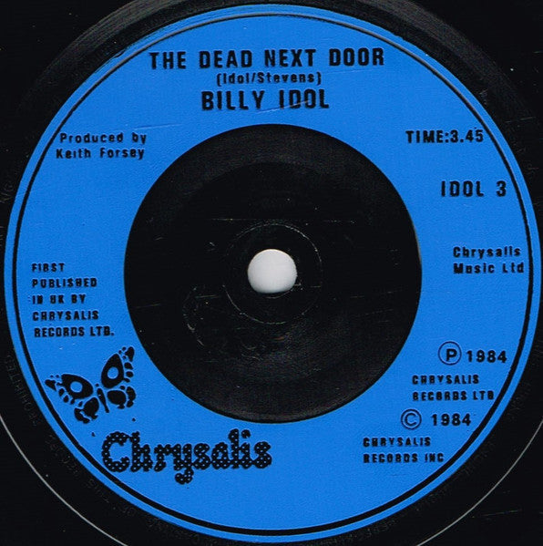Billy Idol : Eyes Without A Face (7", Single, Blu)