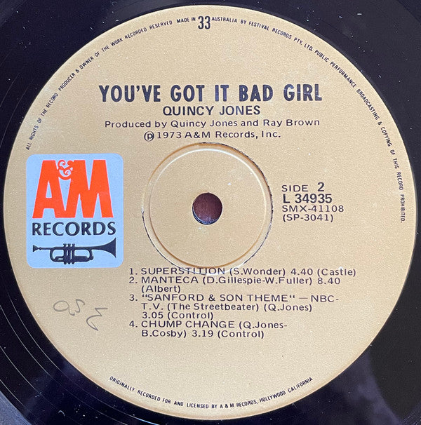 Quincy Jones : You've Got It Bad Girl (LP, Album)