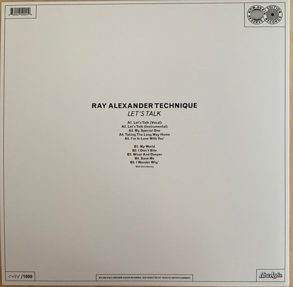 Ray Alexander Technique : Let's Talk (LP, Num, RE, RM)