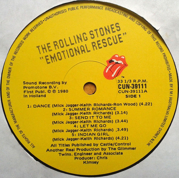 The Rolling Stones : Emotional Rescue (LP, Album)