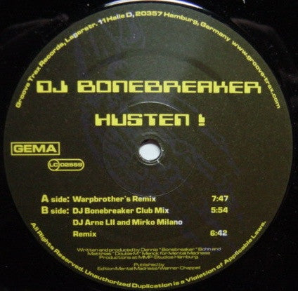 DJ Bonebreaker : Husten ! (12")