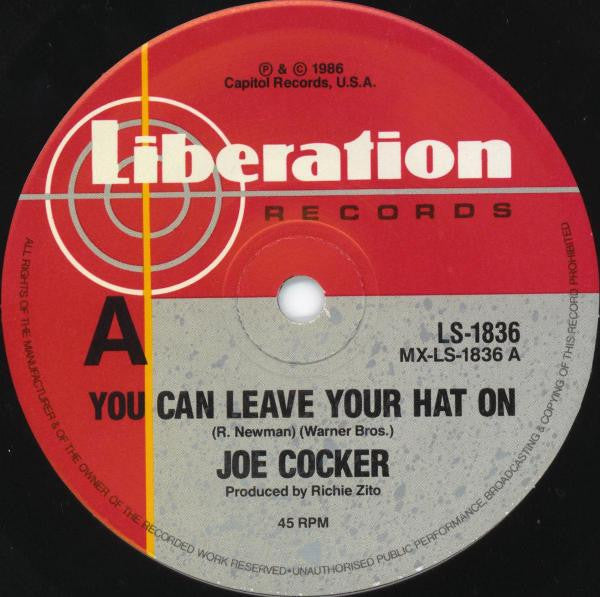 Joe Cocker : You Can Leave Your Hat On (7", Single)