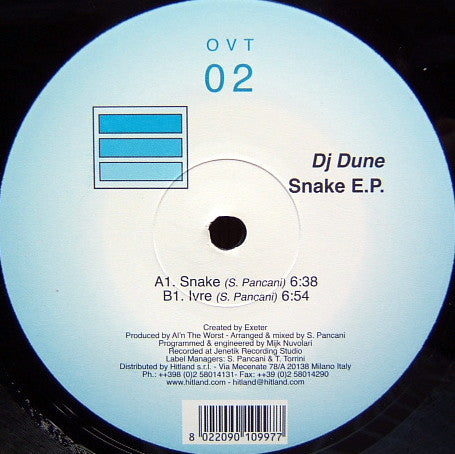 DJ Dune : Snake E.P. (12", EP)