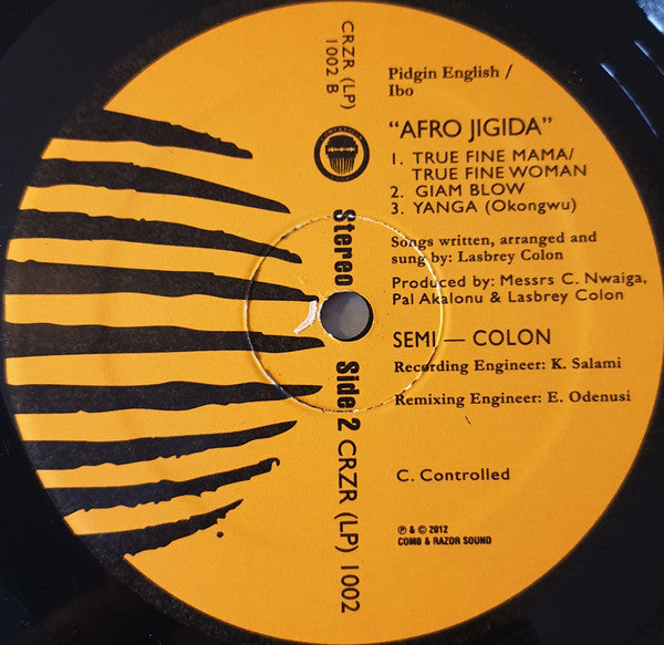 The Semi-Colon : Ndia Egbuo Ndia (Afro Jigida) (LP, Album, RE + 7", Ltd, RE)
