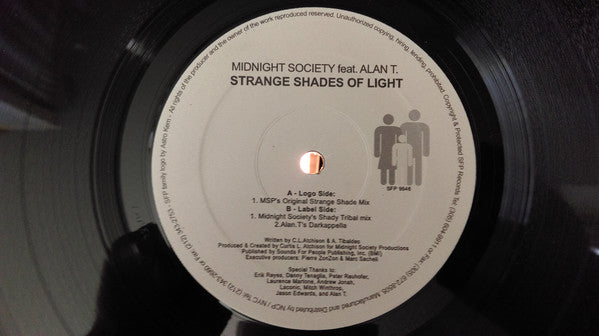 Midnight Society Featuring Alan T : Strange Shades Of Light (12")