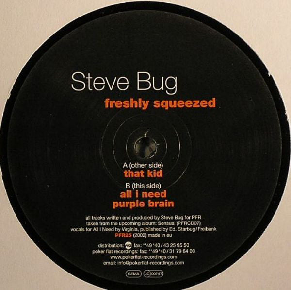 Steve Bug : Freshly Squeezed (12")