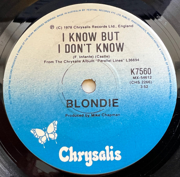Blondie : Hanging On The Telephone (7", Single)