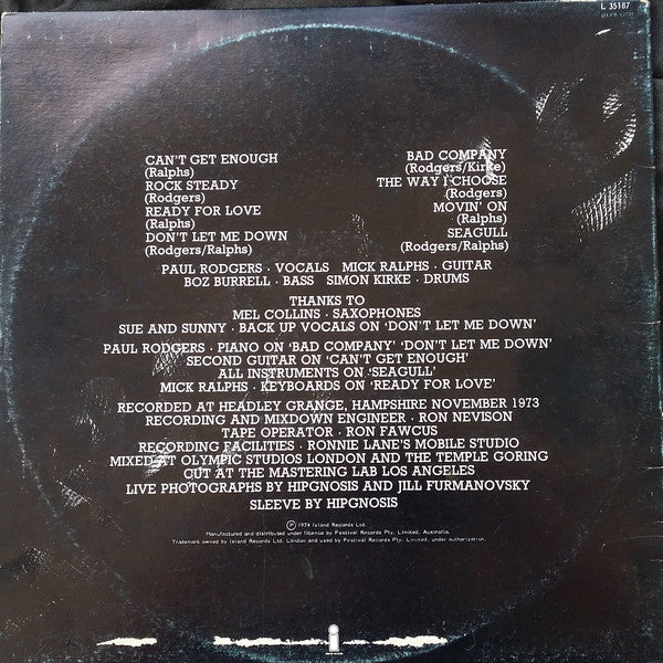 Bad Co* : Bad Company (LP, Album, Gat)