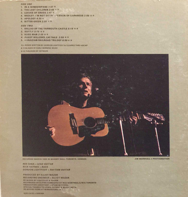 Gordon Lightfoot : Sunday Concert (LP, Album, Gat)