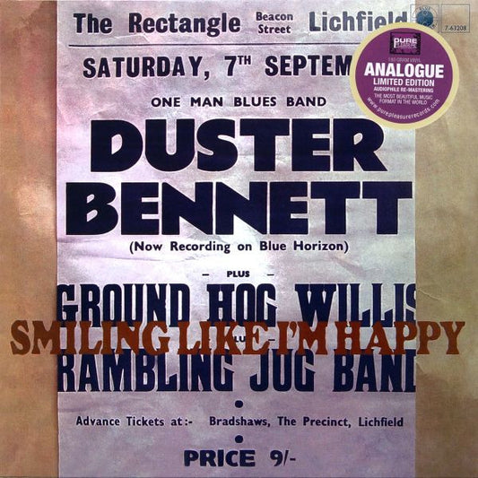 Duster Bennett : Smiling Like I'm Happy (LP, Album, RE, RM, 180)