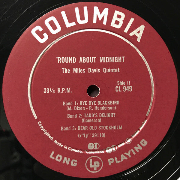 Miles Davis : 'Round About Midnight (LP, Album, Mono)
