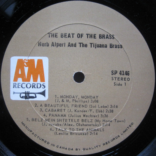 Herb Alpert & The Tijuana Brass : The Beat Of The Brass (LP, Album)