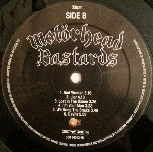 Motörhead : Bastards (LP, Album, RE)