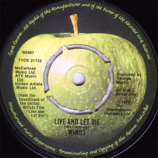 Wings (2) : Live And Let Die  (7", Single, Kno)