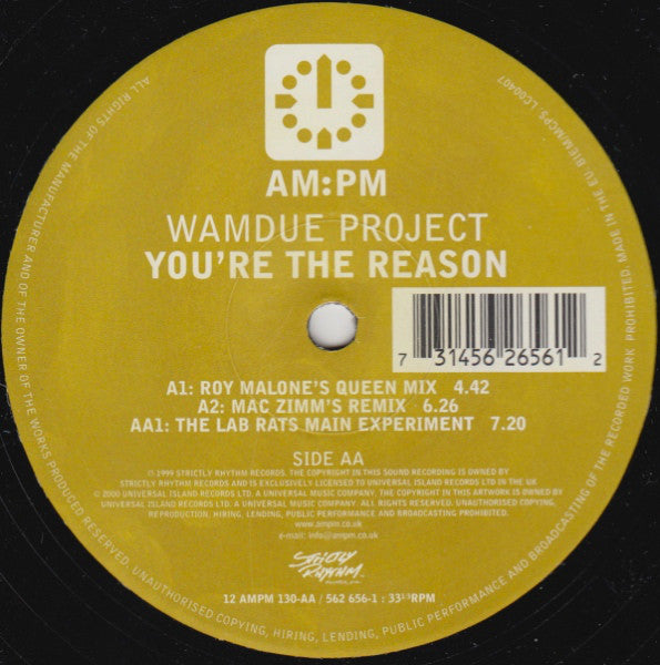 Wamdue Project : You're The Reason (12")