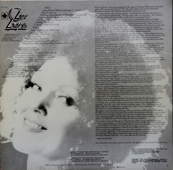 Cleo Laine : Cleo Laine Live!!! At Carnegie Hall (LP, Album)