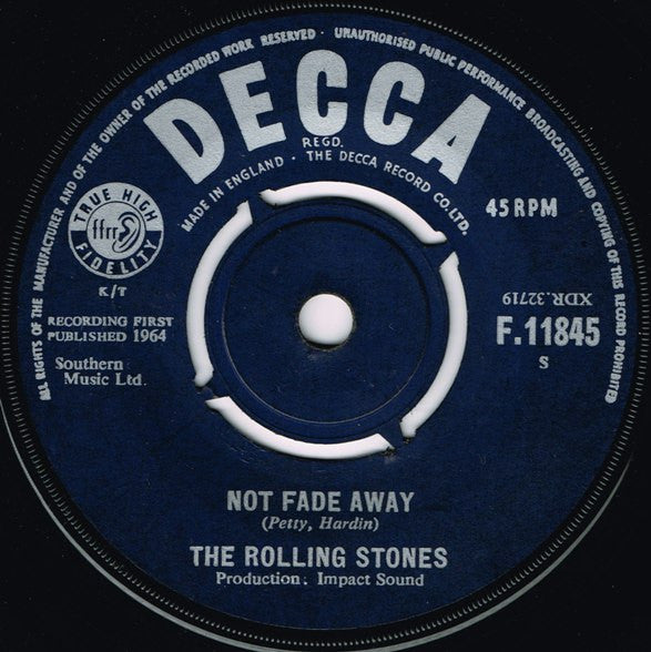 The Rolling Stones : Not Fade Away (7", Single, 4 P)