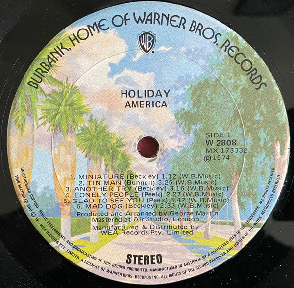 America (2) : Holiday (LP, Album)
