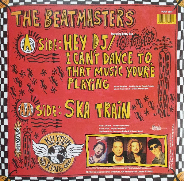 The Beatmasters : Hey DJ / I Can't Dance (To That Music You're Playing) (12")