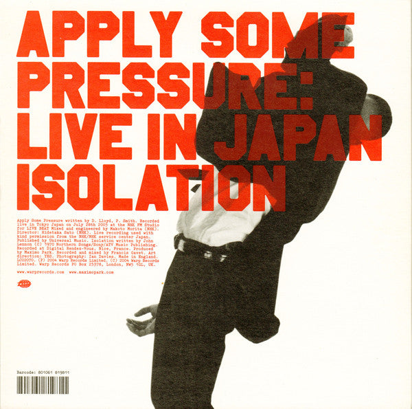 Maxïmo Park : Apply Some Pressure (7", Single, Ltd, RE, 2/2)