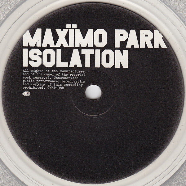 Maxïmo Park : Apply Some Pressure (7", Single, Ltd, RE, 2/2)