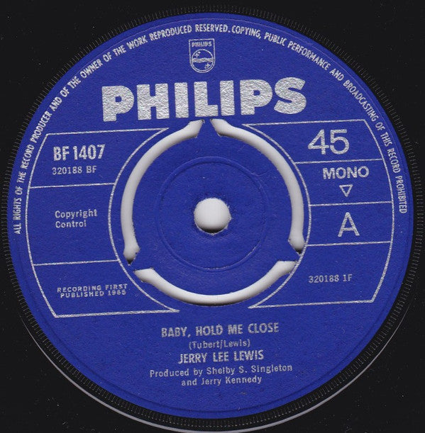Jerry Lee Lewis : Baby Hold Me Close (7", Mono)