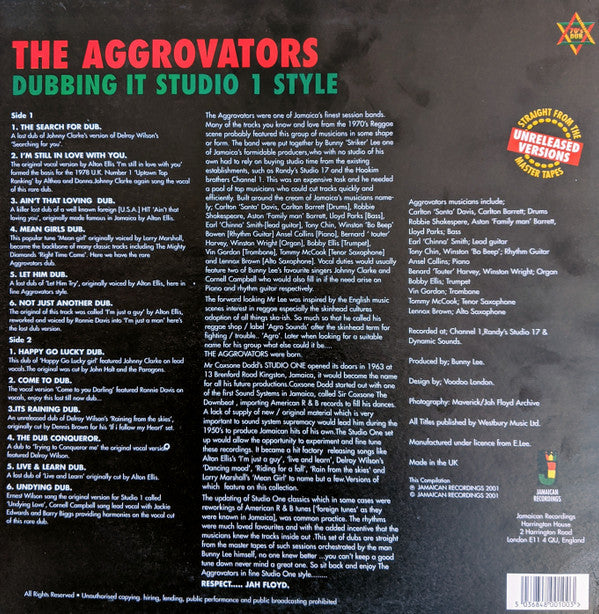 The Aggrovators : Dubbing It Studio 1 Style (LP, Comp, RE, 180)