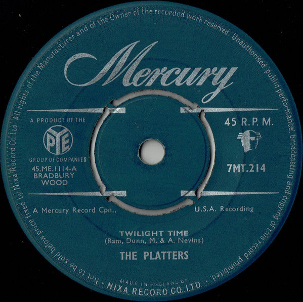 The Platters : Twilight Time (7", Single)