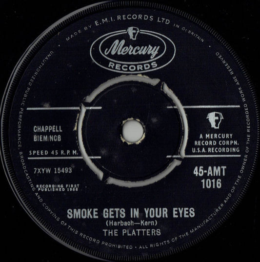 The Platters : Smoke Gets In Your Eyes (7", Single)