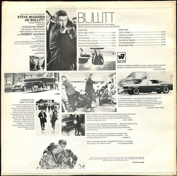 Lalo Schifrin : Bullitt (Original Motion Picture Soundtrack) (LP, Album)