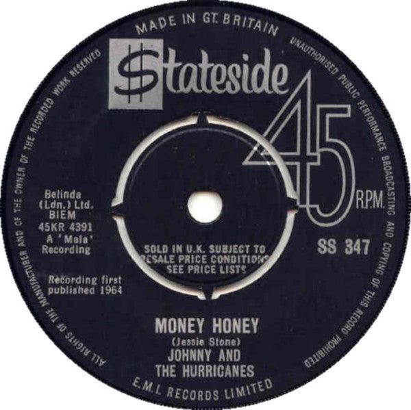 Johnny And The Hurricanes : Money Honey (7")