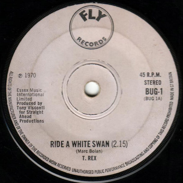 T. Rex : Ride A White Swan / Is It Love / Summertime Blues (7", Single, Lil)
