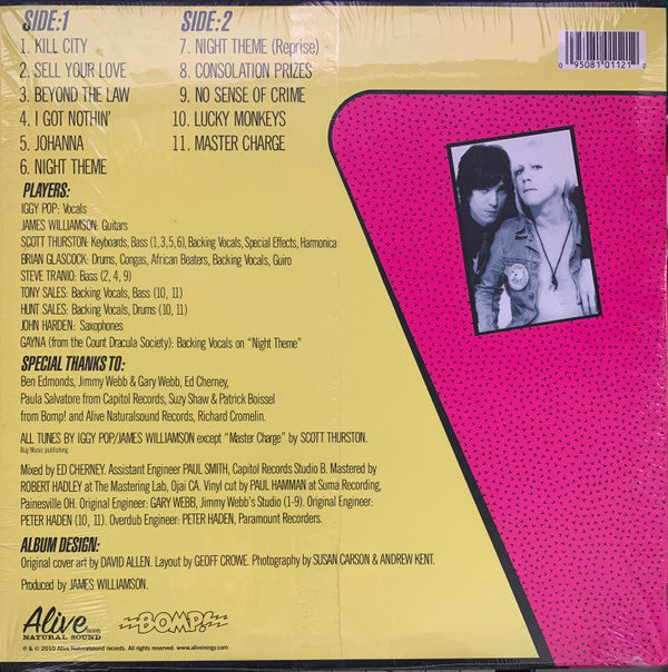 Iggy Pop & James Williamson : Kill City (LP, Album, RE, RM)