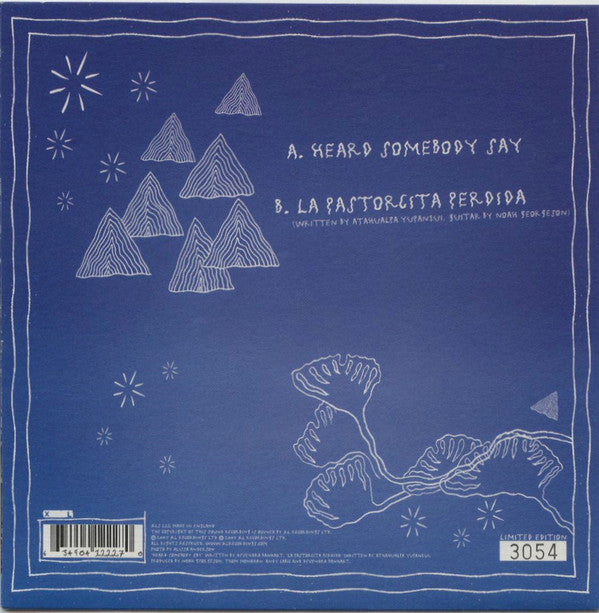 Devendra Banhart : Heard Somebody Say (7", Single, Ltd, Num)