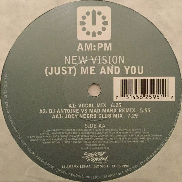 New Vision : (Just) Me And You (12")